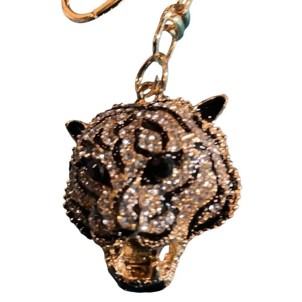 Roaring Tiger Jeweled Keychain - Picture 5 of 10